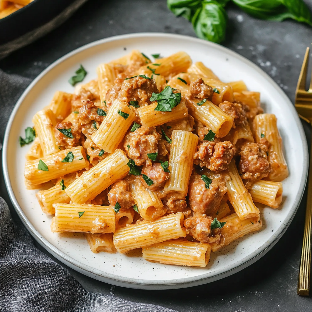 Creamy Sausage Rigatoni