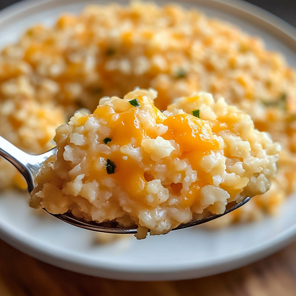 Easy Cheesy Cauliflower Rice