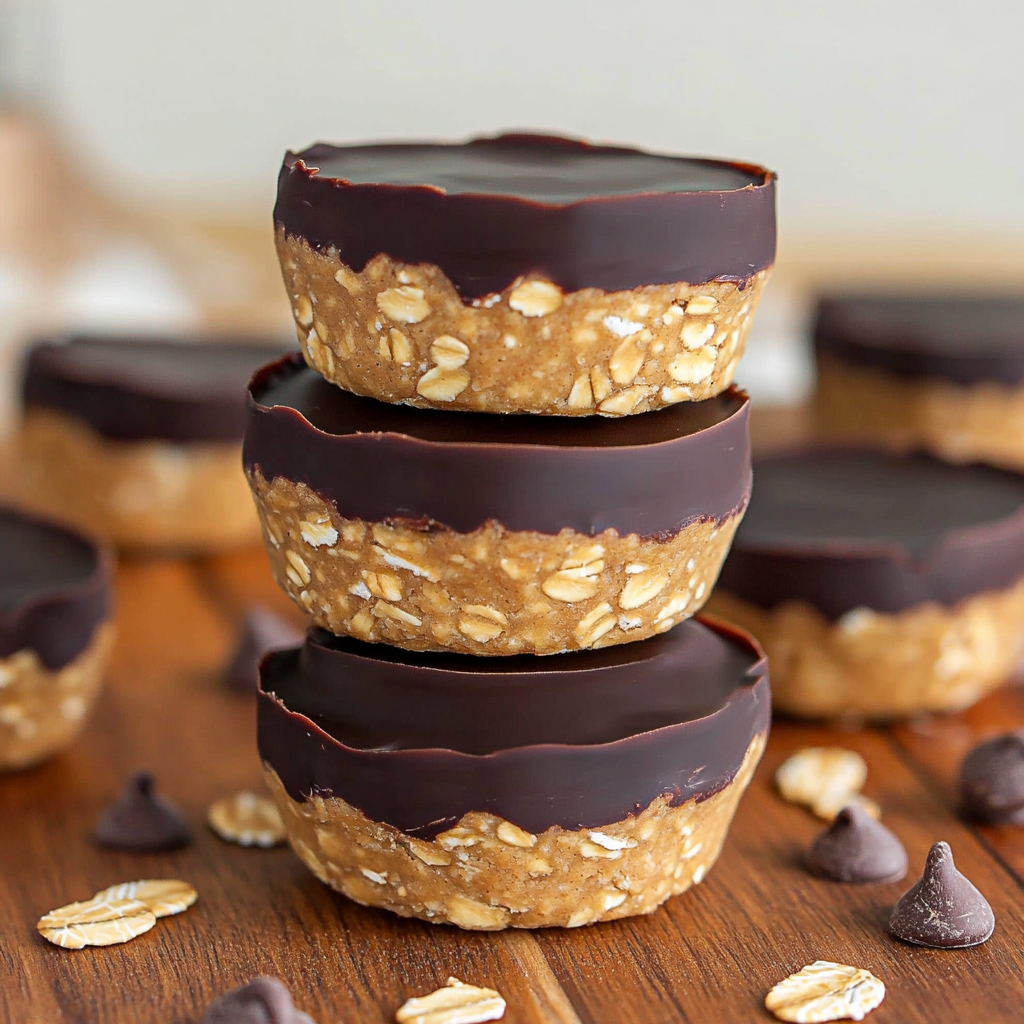 No Bake Peanut Butter Oat Cups