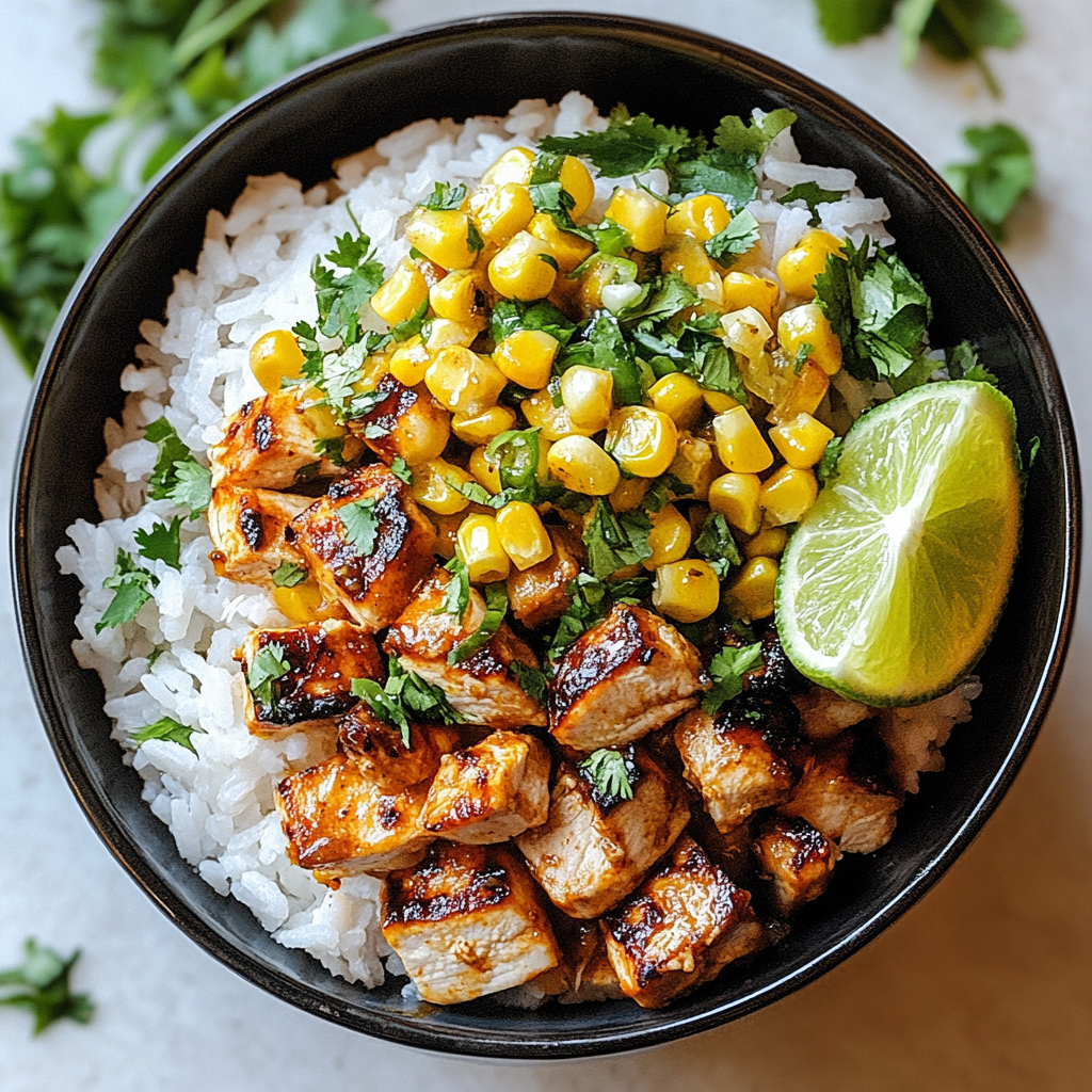 Street Corn Chicken Rice Bowl