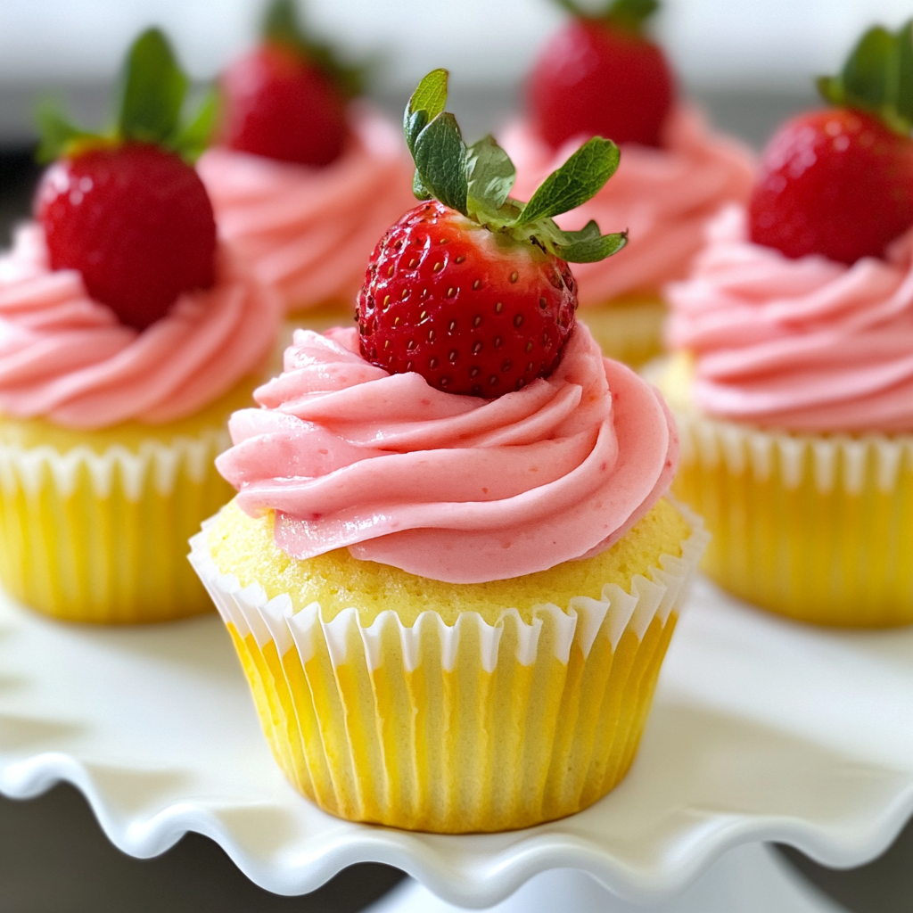 Strawberry Lemonade Cupcakes