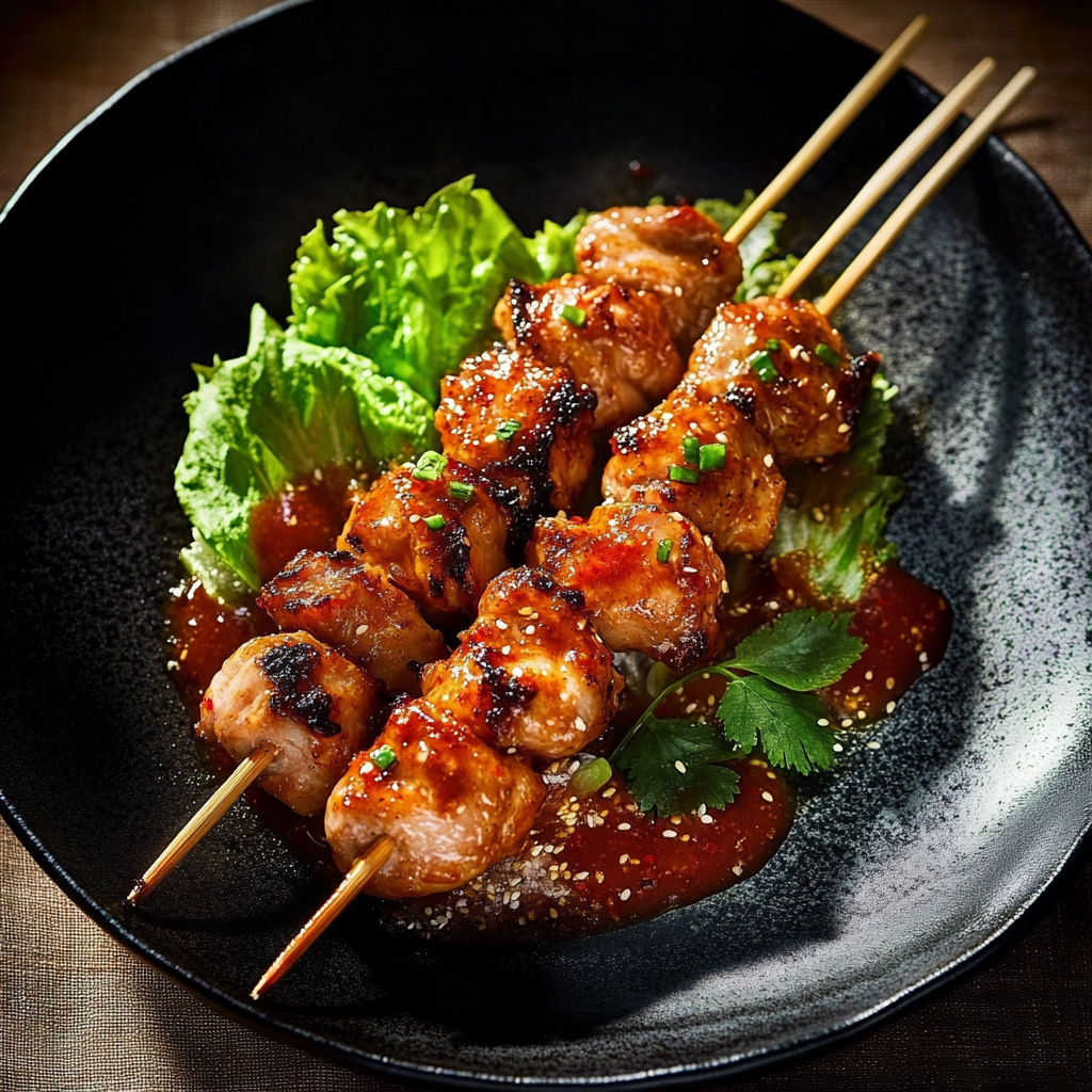 Dakkochi (Korean Skewered Chicken)