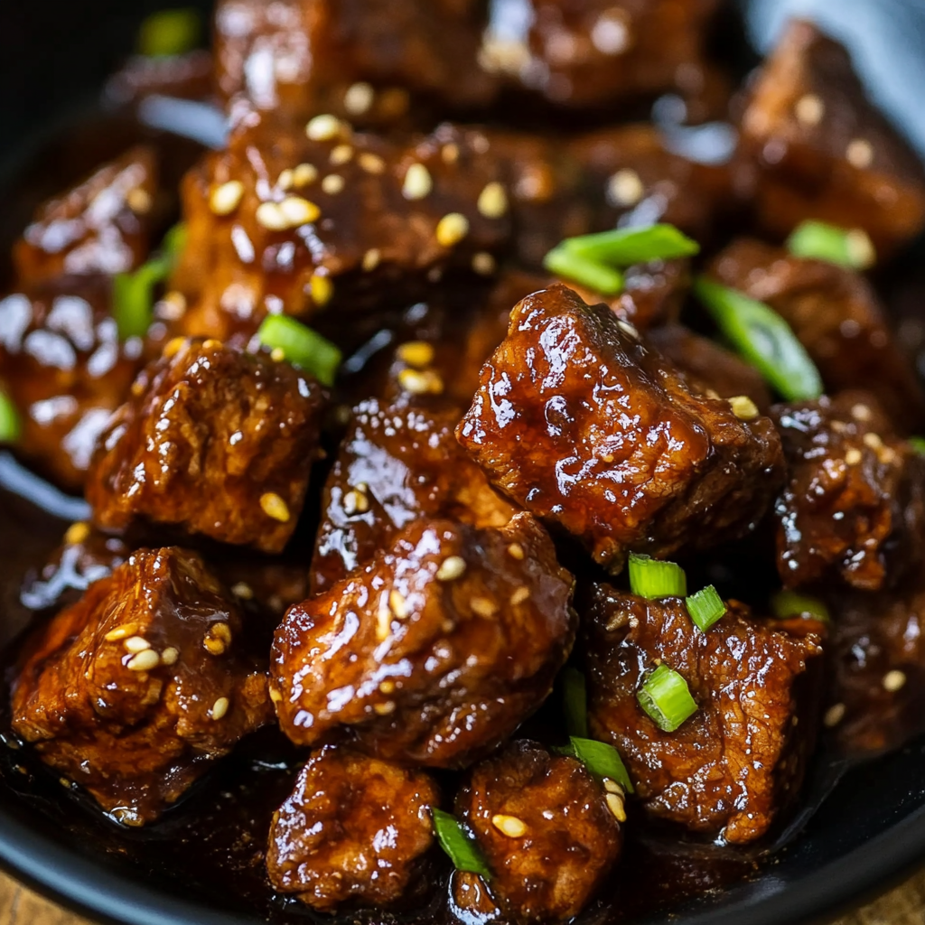 Honey Garlic Steak Bites: