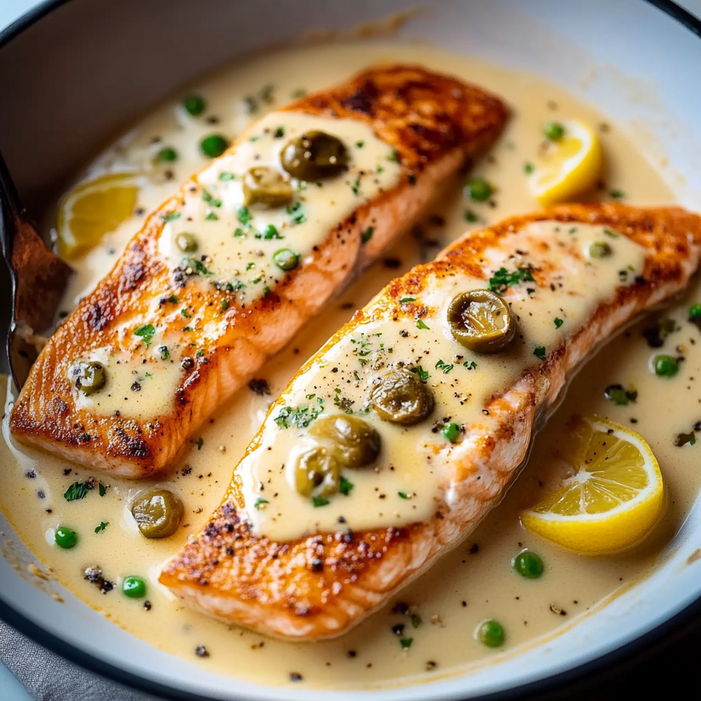 Creamy Salmon Piccata