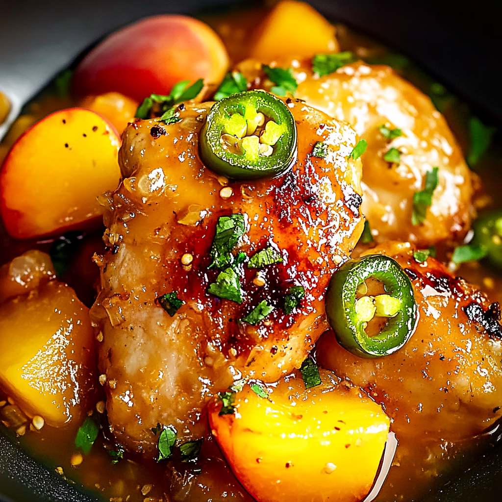 Jalapeño Peach Chicken