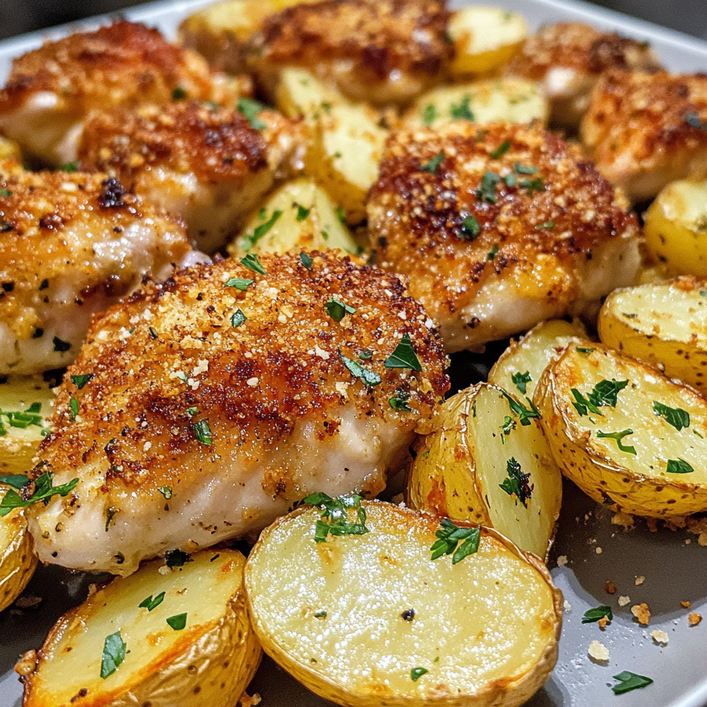 Garlic Parmesan Chicken and Potatoes