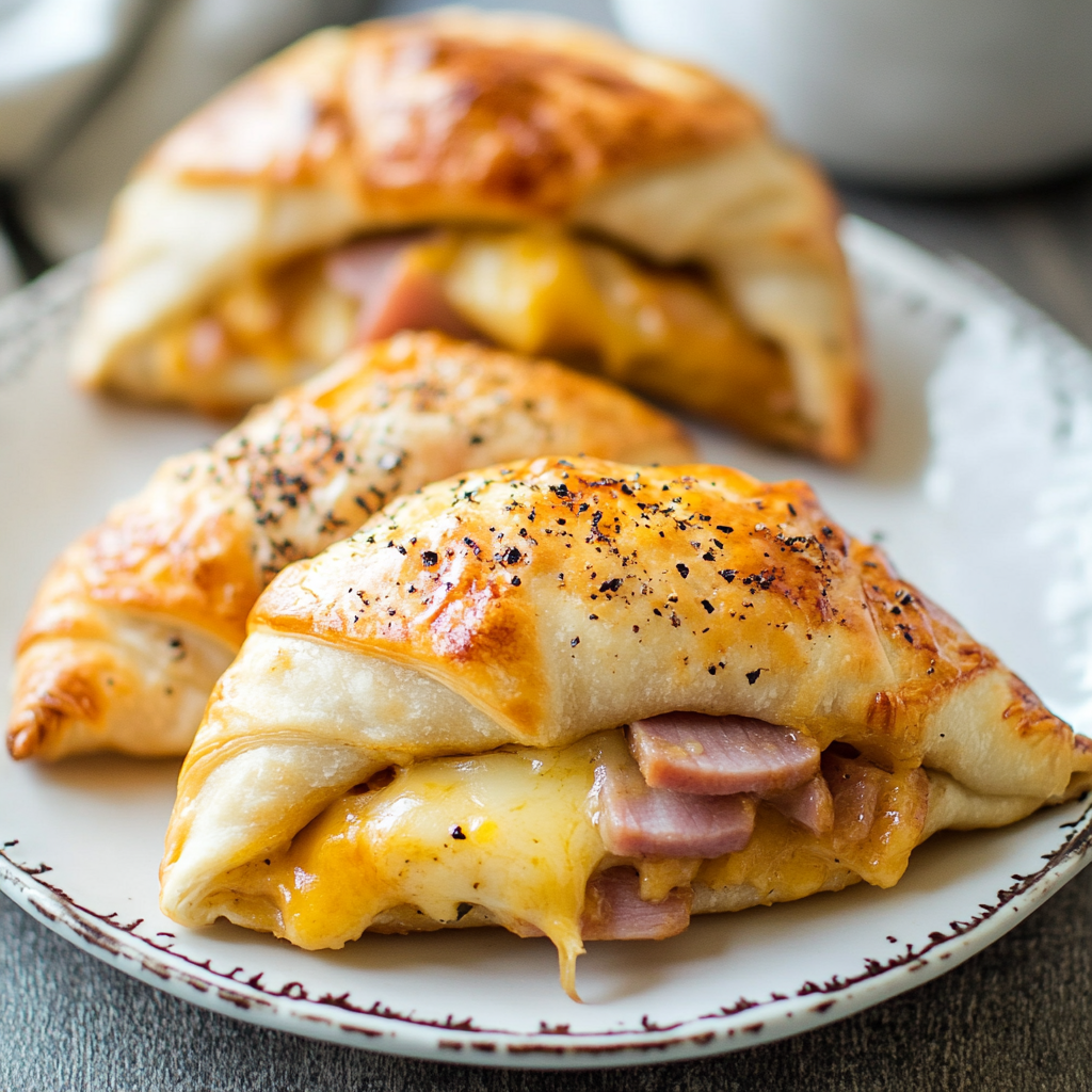 Breakfast Ham and Cheese Calzones