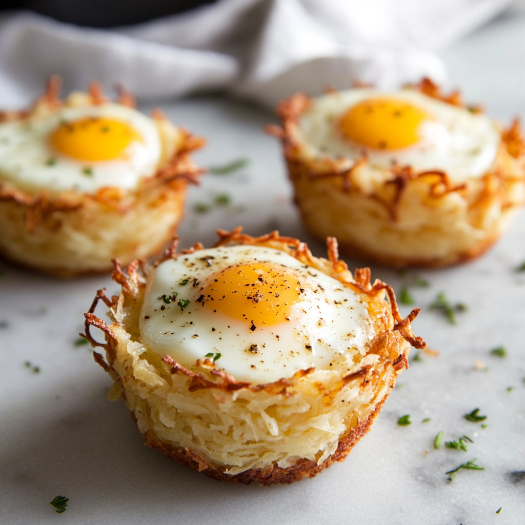 Crispy Hash Brown Egg Baskets