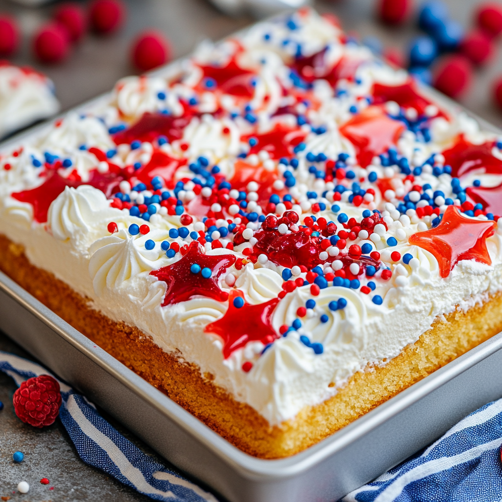 Patriotic Red, White and Blue Mousse Parfait