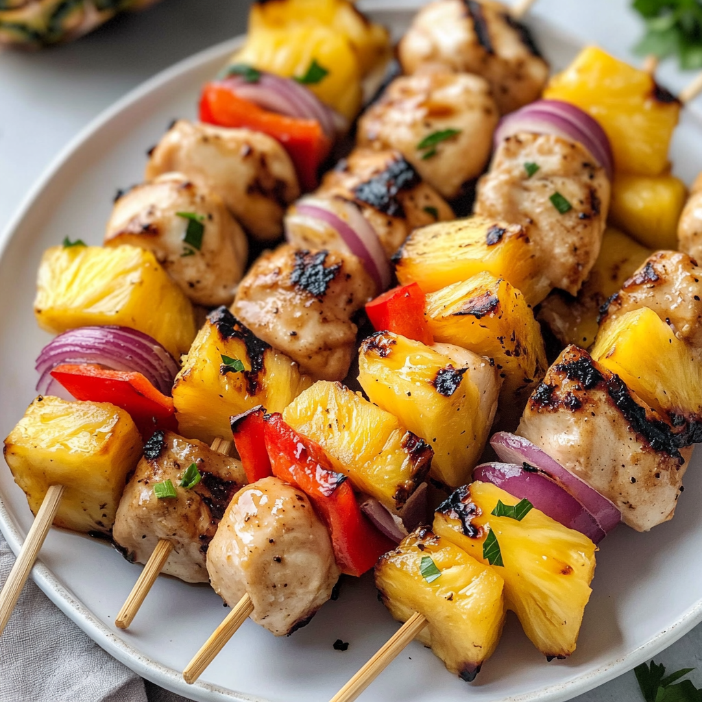 Tropical Chicken Pineapple Skewers