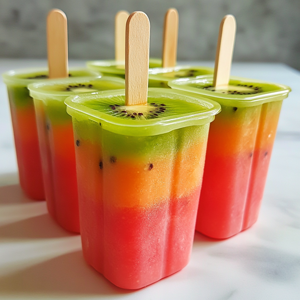 Watermelon Kiwi Popsicles