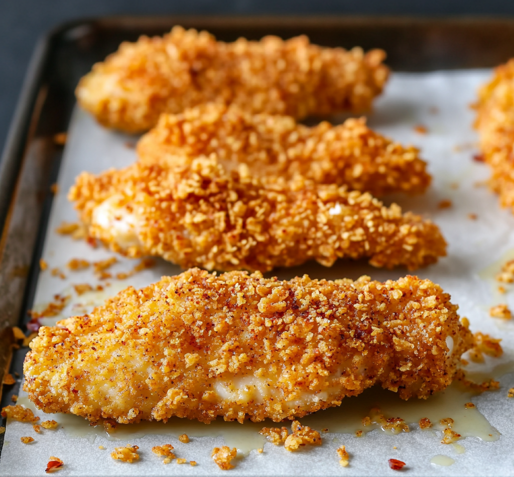 Baked Crunchy Hot Honey Chicken
