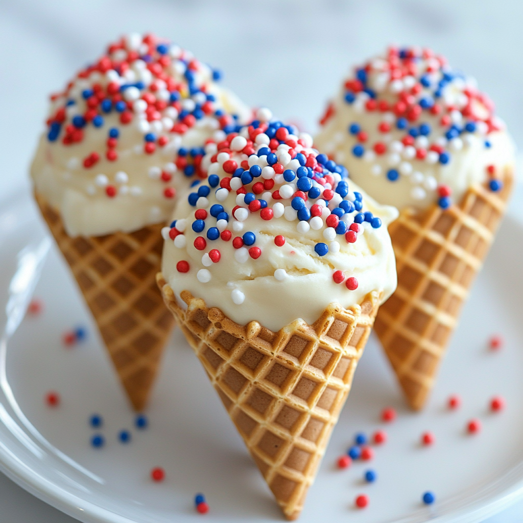 4th of July Waffle Cones