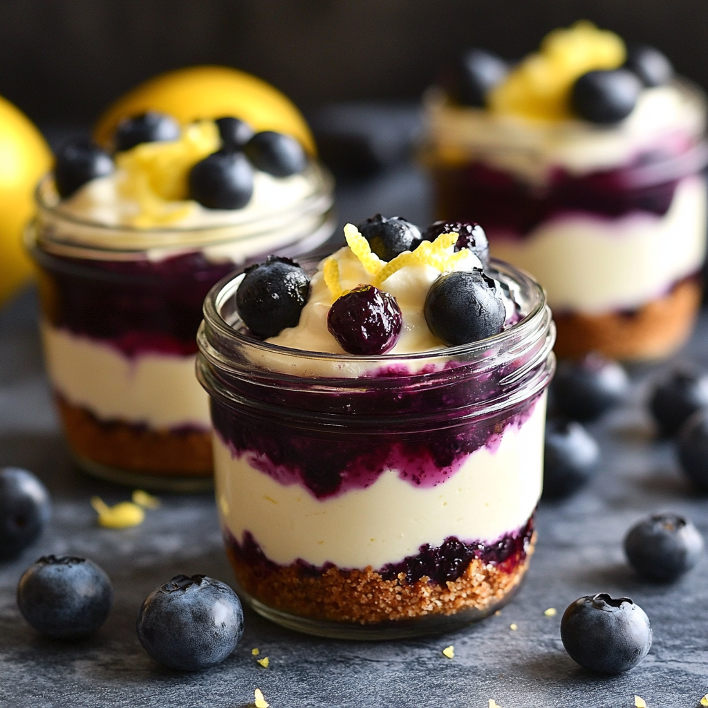 Blueberry Lemon Cheesecake Cups