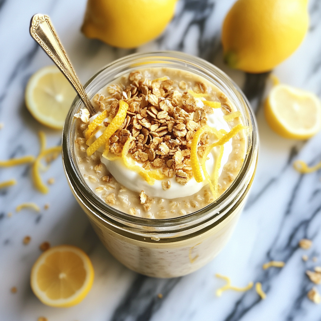 Lemon Cheesecake Overnight Oats