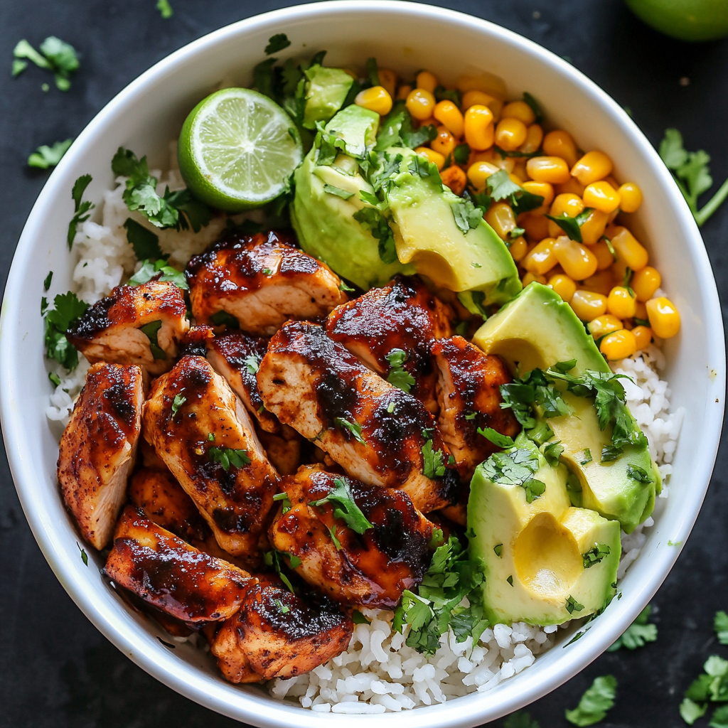 Honey Chipotle Chicken Rice Bowls