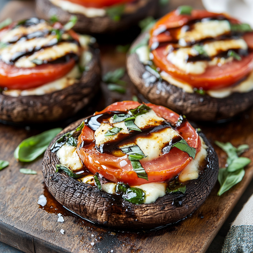 Caprese Stuffed Portobello Mushrooms