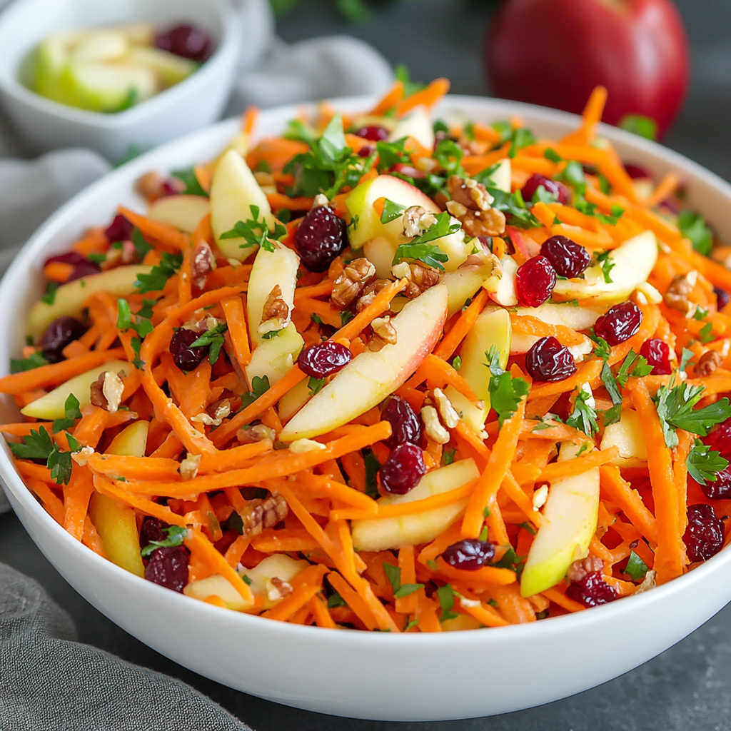 Refreshing Apple Cranberry Carrot Salad