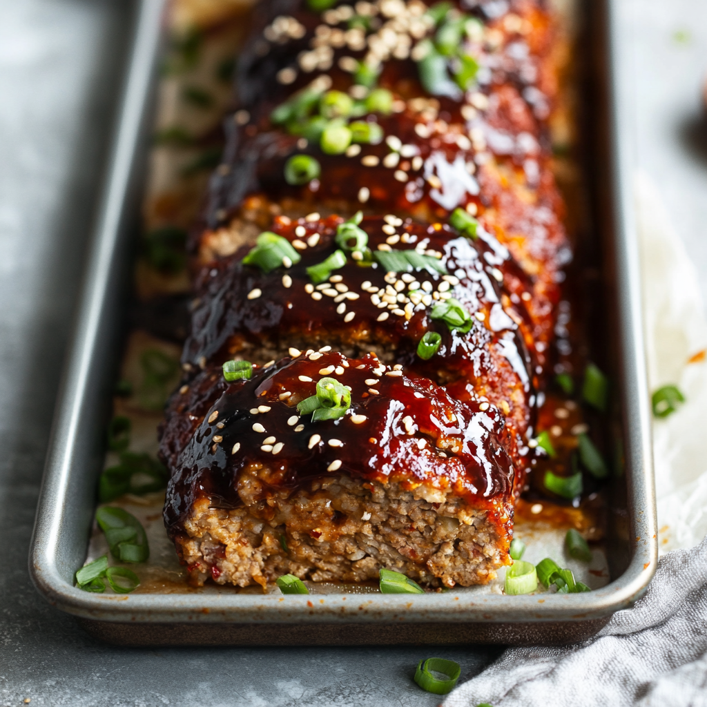 Sweet & Spicy Korean BBQ Meatloaf