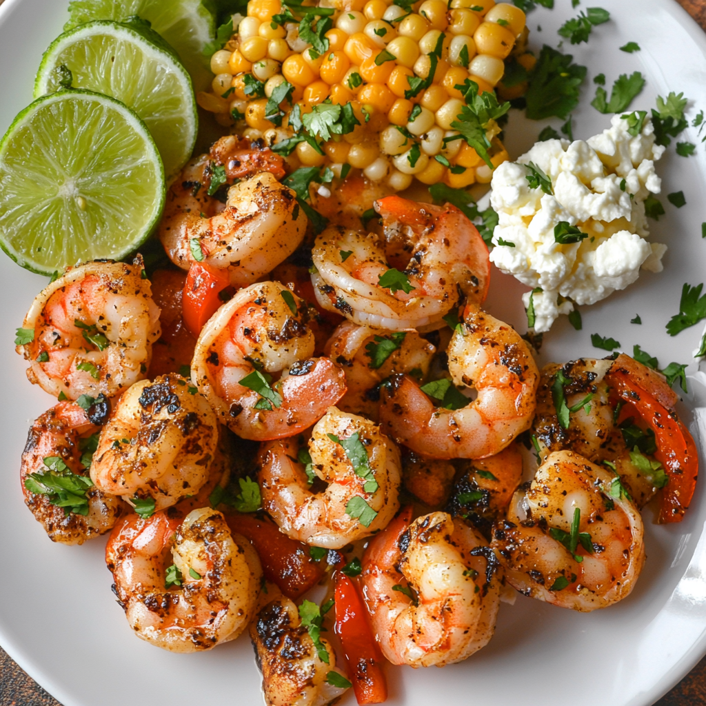 Chili-Lime Shrimp & Street Corn Skillet