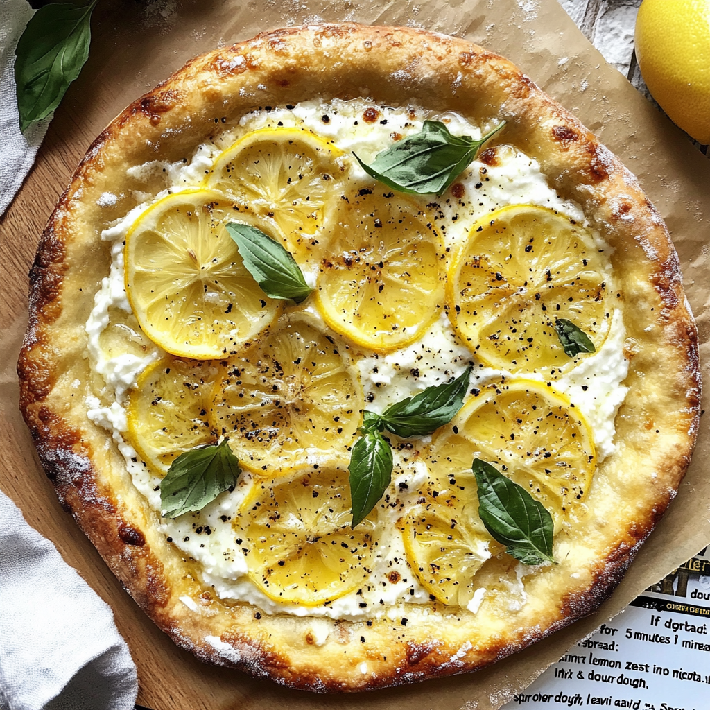 Lemon Pizza with Ricotta & Herbs