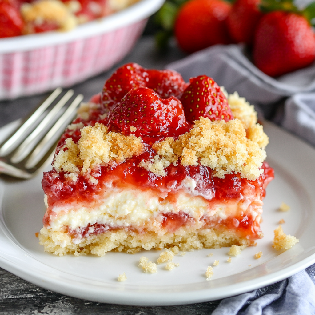 Strawberry Cheesecake Dump Cake