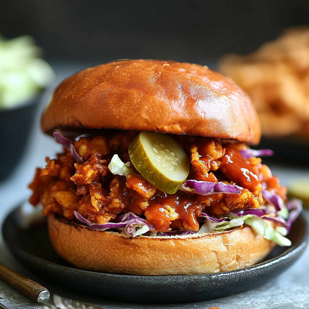 Spicy BBQ Jackfruit Sandwich