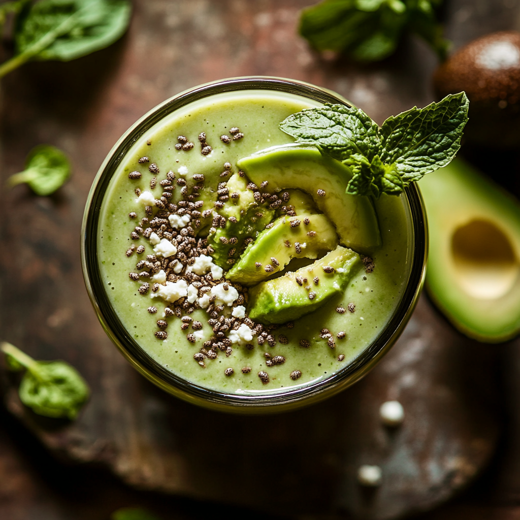 Avocado Cottage Cheese Smoothie