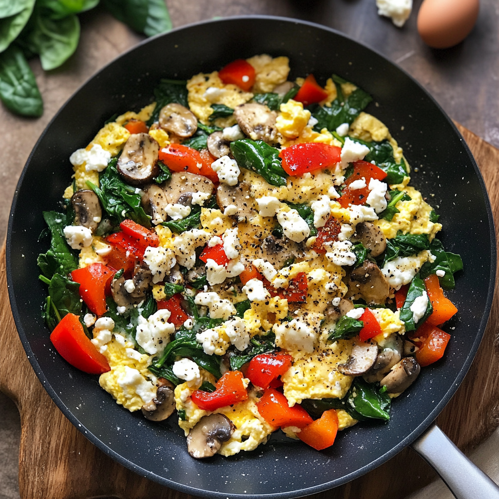 High-Protein Egg White Veggie Scramble