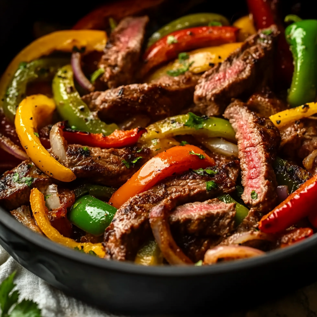 Grilled Steak Fajitas with Peppers and Onions