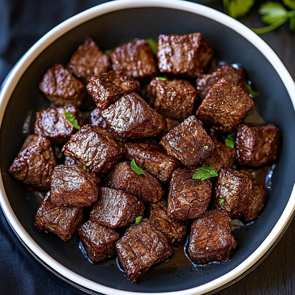 Air Fryer Juicy Steak Bites