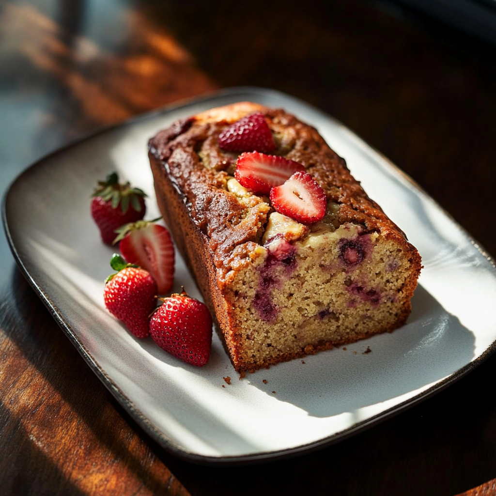 Strawberry Greek Yogurt Banana Bread