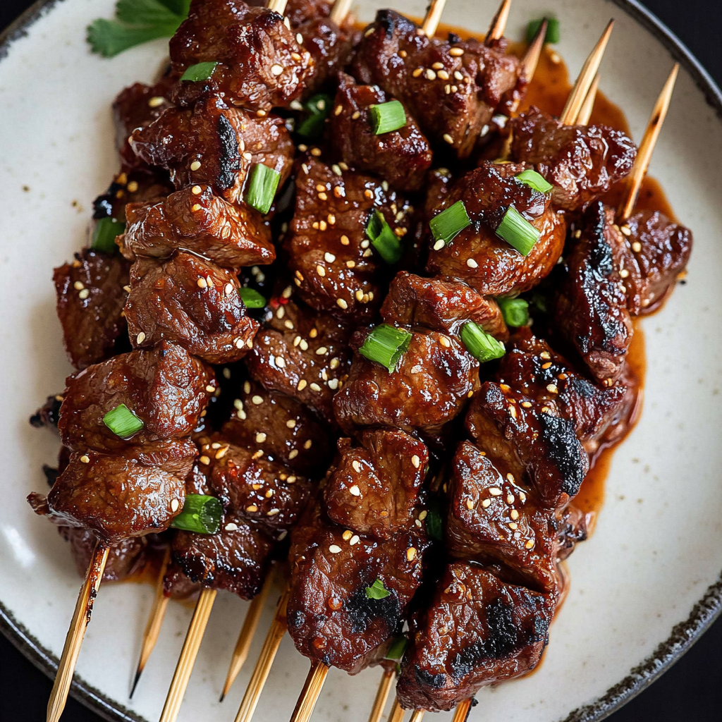 Korean BBQ Beef Bulgogi Skewers