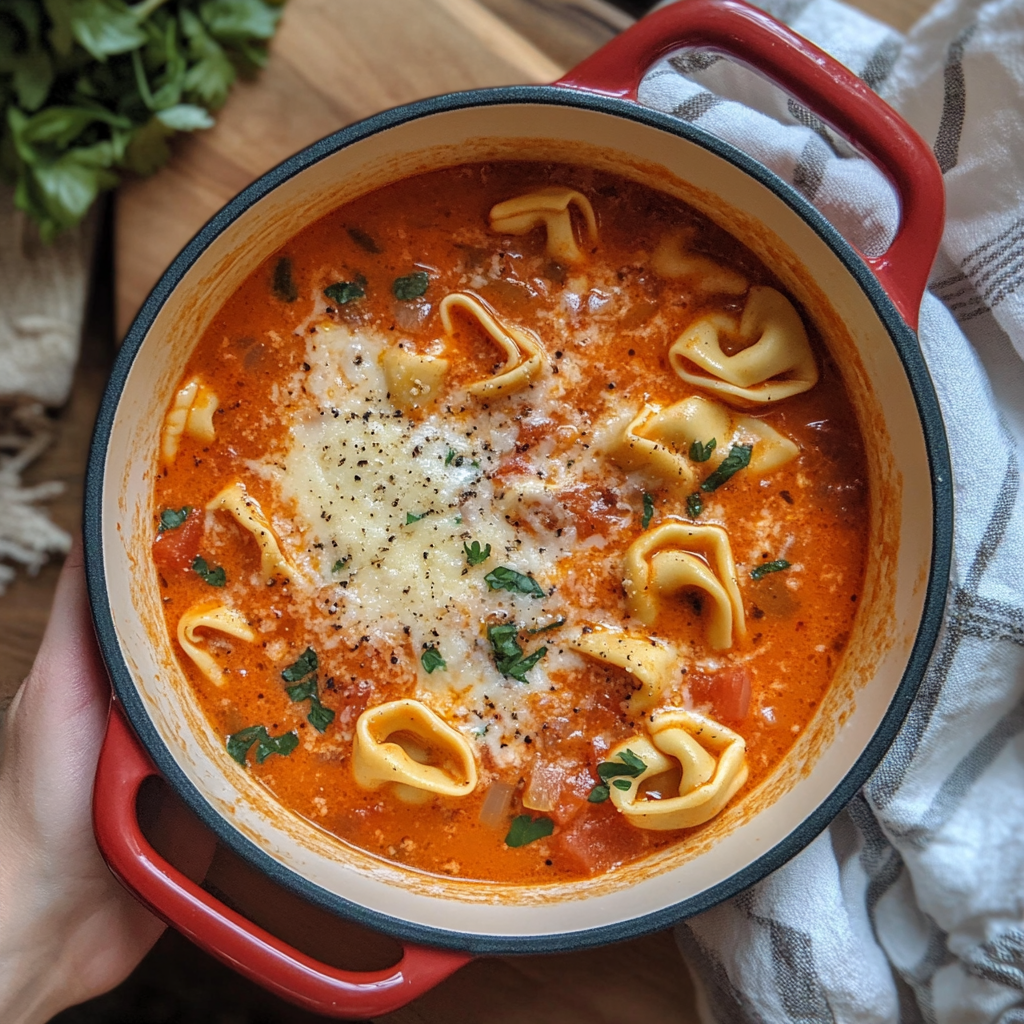 Creamy Tomato Tortellini Soup