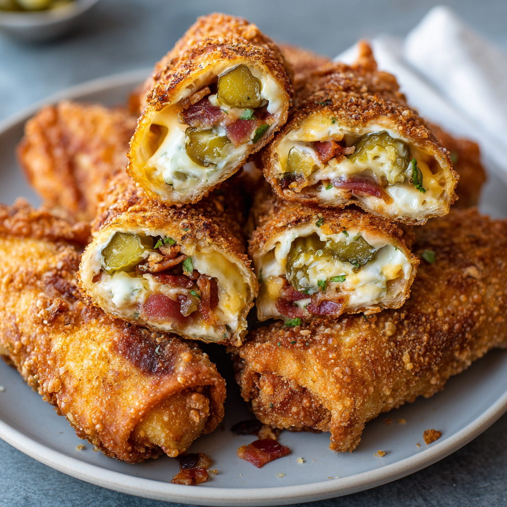 Stuffed Pickle Eggrolls