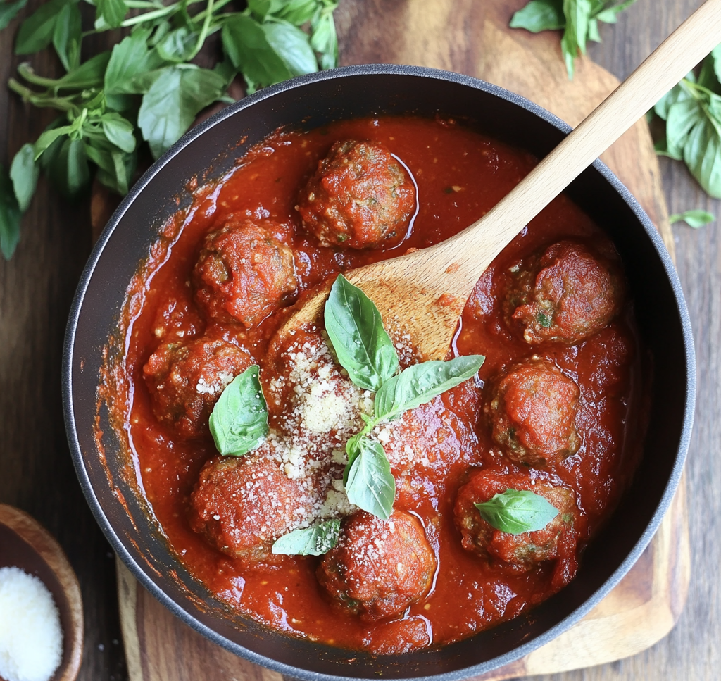 Ricotta Meatballs in Marinara