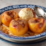 Cinnamon Sugar Baked Peaches