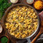 Creamy Beef & Bowtie Pasta