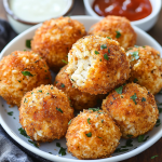 Cheesy Rice Balls (Baked or Fried)