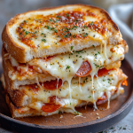 Garlic Bread Pizza Toastie