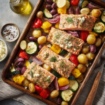 Sheet Pan Greek Salmon and Veggies