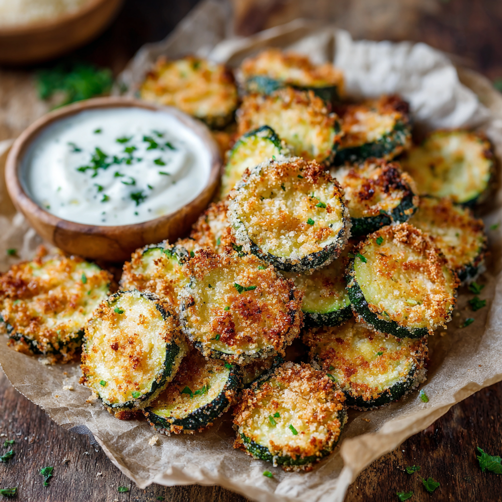 Crispy Baked Zucchini Chips