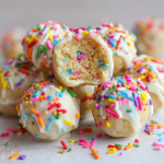 Applesauce Birthday Cake Protein Balls