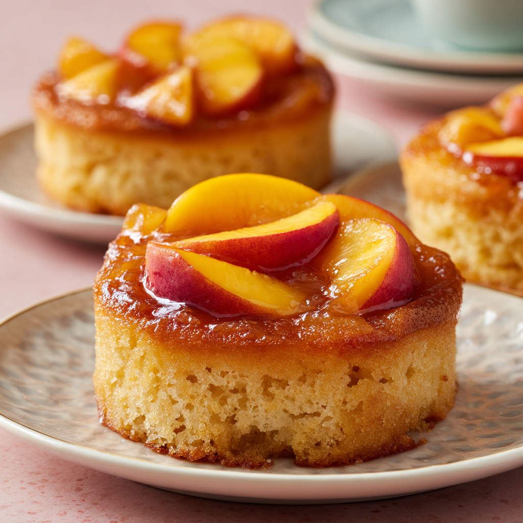 Peach Upside Down Mini Cakes