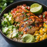 Street Corn Chicken Rice Bowl