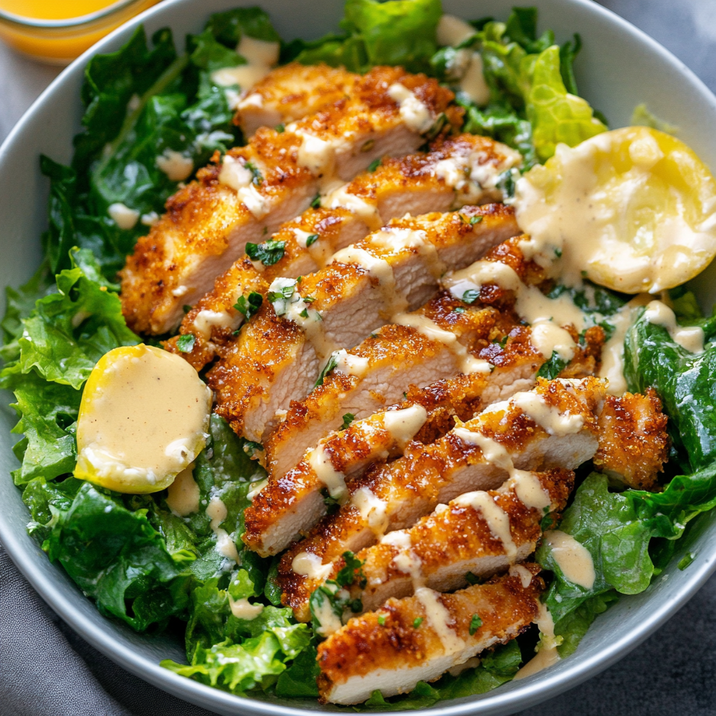 CRISPY HOT HONEY CHICKEN CAESAR SALAD