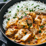 High Protein Caramelized Onion Creamy Chicken