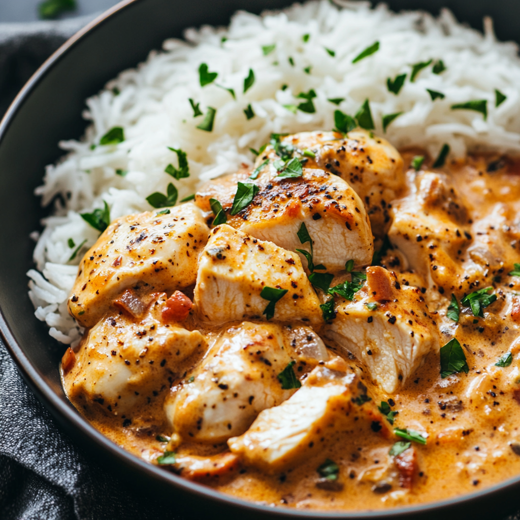 High Protein Caramelized Onion Creamy Chicken