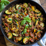 Zucchini and Ground Beef Skillet