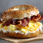Sunday Bacon & Egg Bagel Sandwich